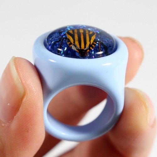 REALBUG Shield Bug Blue Ring Size 63