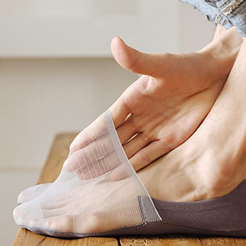 Yizelli 5 Pairs No Show Socks for Men Invisible Ice Silk Breathable Socks for Summer 7