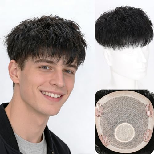 AiUree Toupee Hair for Men with Top Thinning Hairs,Large Coverage