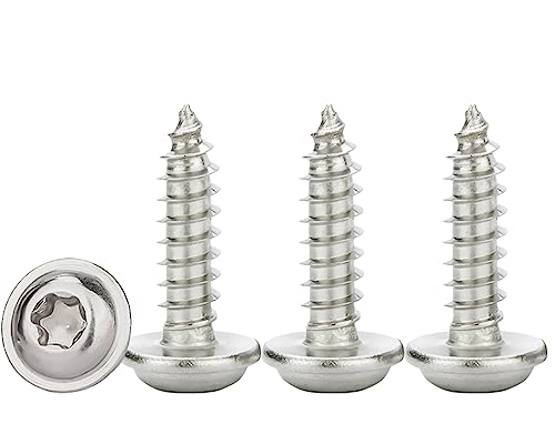 Drenky Selbstschneidende Schrauben M4x12mm,50 Stück Blechschrauben Mit Scheibe Edelstahl Rostfrei A2 V2A Torx Schrauben Vollgewinde
