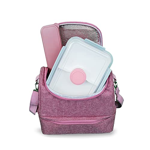 Bolsa Termica + Pote Marmita com espaço para Molho+ Porta Talher