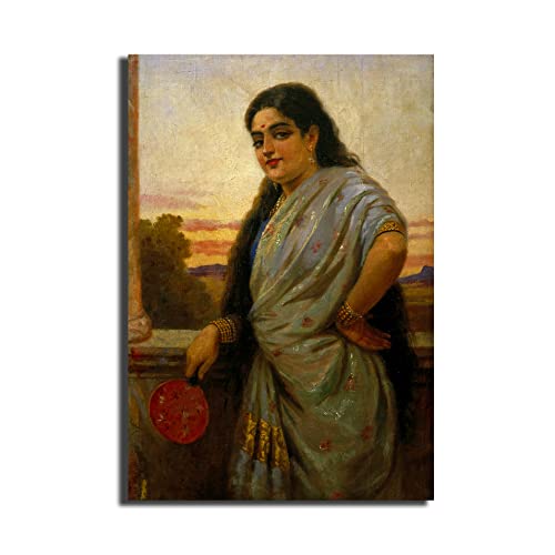 Image of Sikhash Raja Ravi Varma Canvas Paintings Classic Art, Indian Art, Famous Artist, Wall Painting for Living Room, Bedroom, Office, Unframed, Multicolor Fabric Size - 23x15 inches (58x38 cms, Painting 1895)