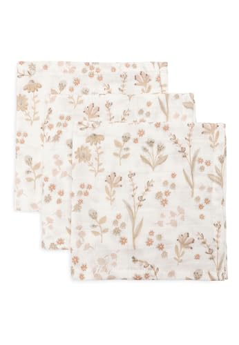 Jollein Spucktücher Muslin Baby - Bloomy - 3er Pack - 31x31cm - 100% Baumwolle - Mulltücher Baby - OEKO-TEX Zertifiziert