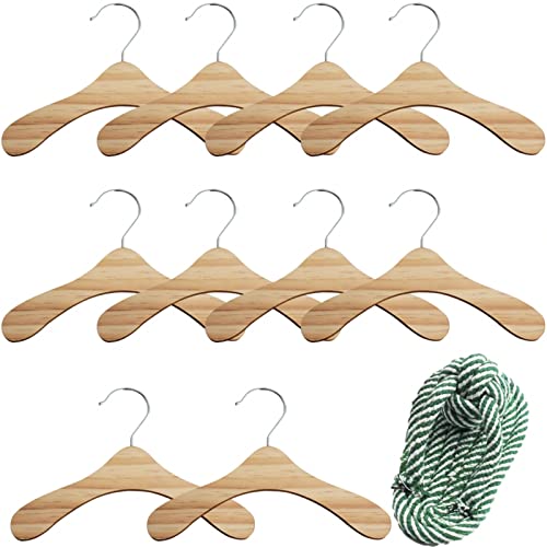 Sweet Plus ペットハンガー 木製 犬 猫 洋服 ペット用 ドッグウェア 大型犬 小型犬 コンパクト 10本セット