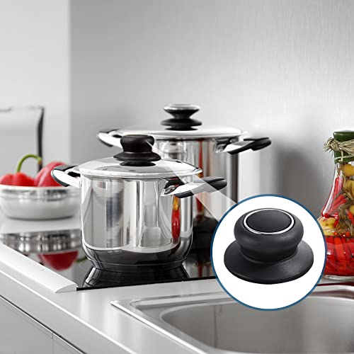 4Pcs Universal Pot Lid Top Replacement Knob,Heat Resistant And Prevent Static Electricity,Easy Installation Kitchen Cookware Replacement Pan Lid Holding Handles. (Black) #TOP3
