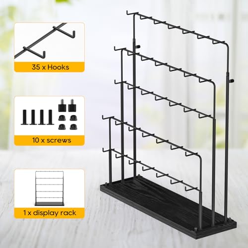 ORLESS Earring Display Stand for Vendors, Jewelry Display Stand for Selling, Black
