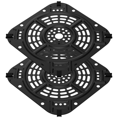 NIPUAEGO 2Pcs Air Fryer Grill Pan, for AF080 AF080C AF080WMSG Air Fryer, Carbon Steel 8.46x8.46 inches Grill Crisper Plate Tray, Grills Plate Tray Accessories, High Temperature Resistant