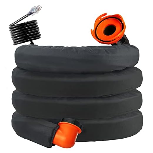 Scilulu Heated 15ft RV Heated Sewer Hose Avoid Freezing at -20°F RV Heated Waste/Sewer Discharge Hose Rv Sewer Hose Storage Bag Packaging