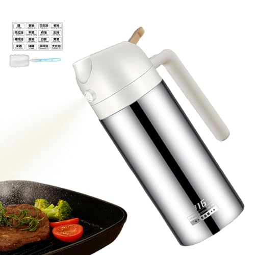 Botella dispensadora de rociador de aceite de oliva,pulverizador de botella dispensadora de aceite - Spray de aceite y recipiente 2 en 1 | Mister Cooking Oil Spray, accesorio de cocina de acero