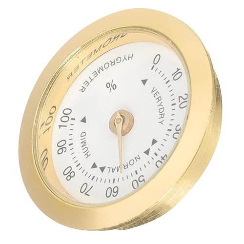 Yardenfun Round Hygrometer Humidity for Violin and Guitar Care Compact and Portable Humidity Monitor No Batteries Required for Instrument Storage and Maintenance