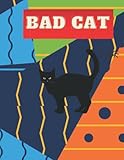 Bad cate: 8.5×11 inch 21.5×27.94 cm 120 pages Bad Kitty Scaredy-Cat mate cover