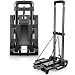 Heavy Duty Folding Trolley on Wheels 35kg Load Capacity, Wheelbarrow Festival Trolley Foldable Sack Barrow Wheel Barrow Sack Truck for Luggage, Groceries, Office, Warehouse (2 Wheels - Black - Steel)