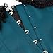 Jutrisujo Underbust Corset Top Bustier Women Lace up Boned Gothic Waist Trainer Fashion Plus Size Green 4XL