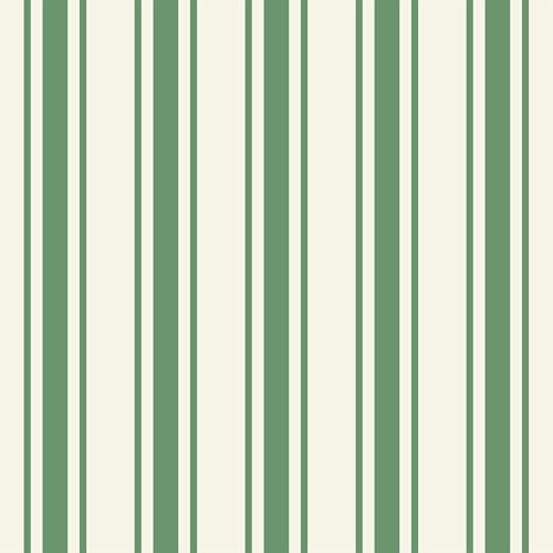 VEELIKE Vintage Green and White Striped Wallpaper Peel and Stick Green Stripe Contact Paper for Walls Bookshelves 17.7x118 Self Adhesive Removable Geometric Wallpaper for Bedroom Bathroom Nursery