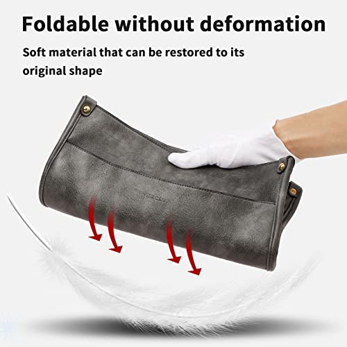 HKCLUF Crossbody Bags for Women Designer Leather Hobo Handbags With 2 Adjustable Leopard Guitar Strap Shoulder Bucket Bags, A2-gray, Casual