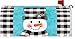 Gingham Snowman Welcome - Mailbox Makeover - Vinyl with Magnetic Strips for Steel Standard Rural Mailbox - Made in The USA - Copyright, Licensed and Trademarked by Custom Decor Inc.