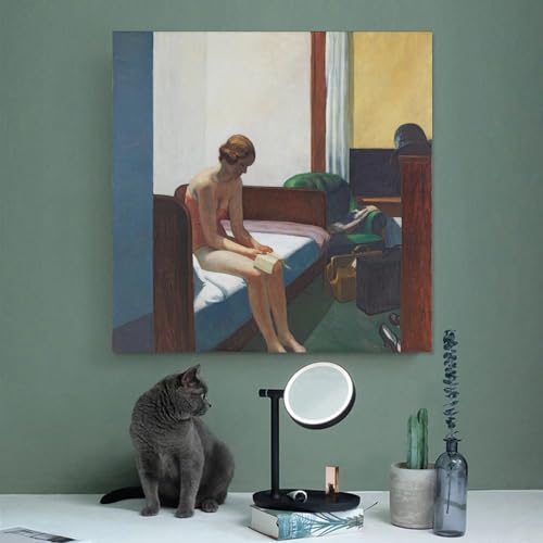 Impression sur toile Edward Hopper, déco murale hôtelière carrée 71cm - 3