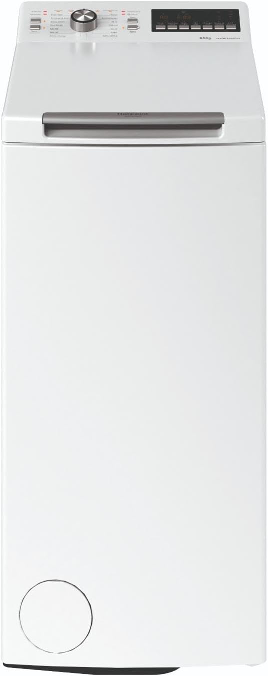 Hotpoint WMTG6526BFR Lave Linge Top 6.5Kg Chargement Supérieur 1200 tr/min Moteur Induction Ouverture Douce Départ Différé Classe A Blanc