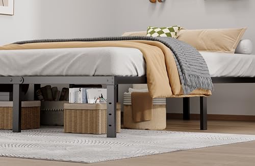 Image of LUMUNANCE Metal Bed Frame Full Size - 14 Inch Heavy-Duty Full Platform Bed Frame No Box Spring Needed, Easy Assembly, Noise-Free, Sturdy Mattress Foundation, Underbed Storage Space