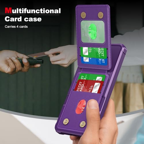 Ysnzaq Etui do Samsung Galaxy A56 z uchwytem na karty, klasa wojskowa, wytrzymała ochrona, odporne na wstrząsy, odporne na zarysowania, portfel etui z podpórką do Samsung Galaxy A56 / Galaxy A36.ZM,