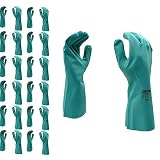 Cordova 4611 Premium Green Nitrile Gloves, Flock-Lined, 15-MIL, Diamond Embossed Grip, 11, 2X-Large, 12-Pack Bulk Nitrile Gloves