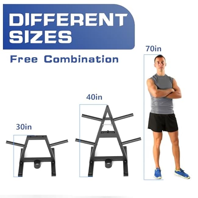 A-Frame Weight Plate Tree for 1 Olympic Plates - Holds 300 lbs, Dumbbell Rack and Home Gym Storage Stand - Organize Your Workout Area