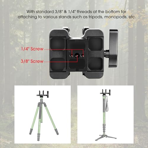 Manbily Shooting Rest Saddle for Hunting Shooting Stick Tripods Bipods Monopods Stand-Black(U-3) - Thumbnail 3