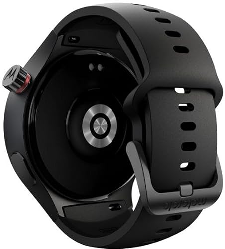 Image of Motorola Moto Watch, 1.4 OLED, AOD, Auto-Brightness, Dual Band GPS, Powered by Polar Smartwatch (Pantone Volcanic Ash Band Strap, Free Size)