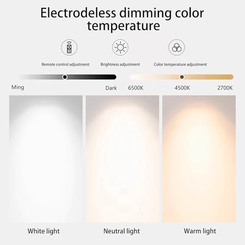 Lámpara de pared LED interior regulable 3 temperaturas iluminación con mando oro 2