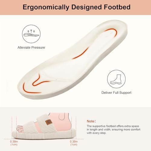LongBay Slippers for Women Memory Foam Open Toe Slip On Bedroom Comfy House Shoes with Dual-Strap3