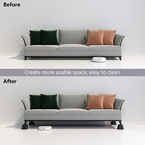 Napnapday Bed Risers 4 Inch Heavy Duty 4 Pack Bed Furniture Elevators, 1,500 Lbs Lifts Up Riser For Sofa And Table, Black #TOP3