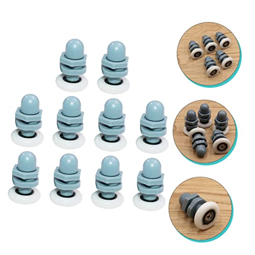 Veemoon 10 Peças Polia Da Porta Do Banheiro Roda Da Porta Deslizante Do Chuveiro Corredores Polias D