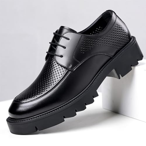 Mens Oxford Shoes Fashion Lace Up Breathable Comfortable Leather Shoes Formal Business Wedding Dress Shoes for Men Classic Modern Shoes Casual Loafers2