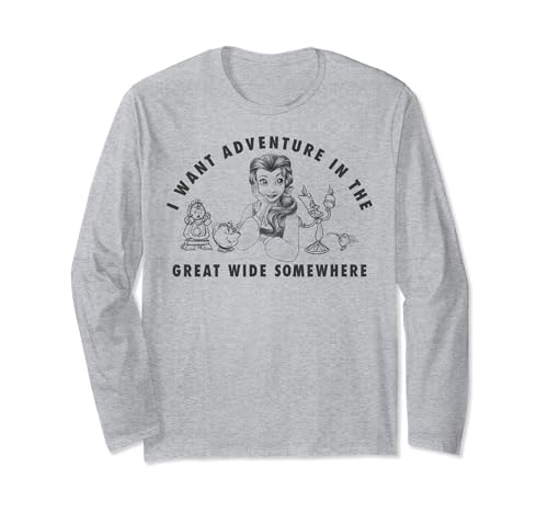 T-shirt Disney Belle manches longues vêtement femme la Belle et la Bête