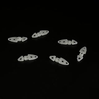 6PCS RC Airplane Hatch Door Canopy Hinge Hatch Hinges Connector for RC Plane Helicopter Aircraft DIY Model Plane Fix Wing Parts (19x6mm White)
