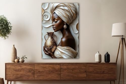 Estampe femme africaine portrait d'art pour habiller un mur