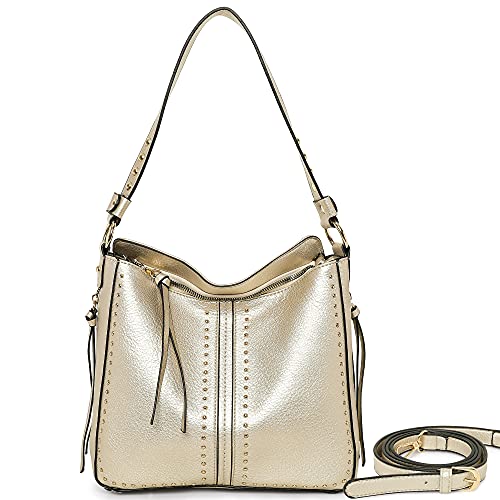 Montana West Hobo Bags for Women Shoulder Bag Leather Purse Large Crossbody Bag Handbags Gold by Montana West - Image 5