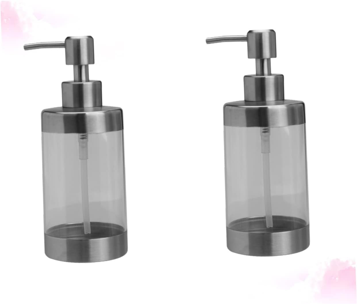 2Pcs Refillable Lotion Bottle Dispenser for Travel, Stainless Steel