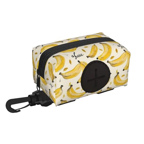 Liwqawu Banana 1 Print Dog Poop Bag Holder Soft Durable