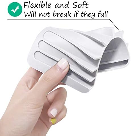 Ulable Silicone Soap Dish Holder Tray Saver Shower Waterfall Self Draining for Bathroom Kitchen Countertop, 3 Pack (White)