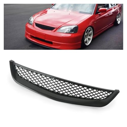 Couverture calandre carbone Civic 2001-2003 pour personnalisation esthétique avant - 3