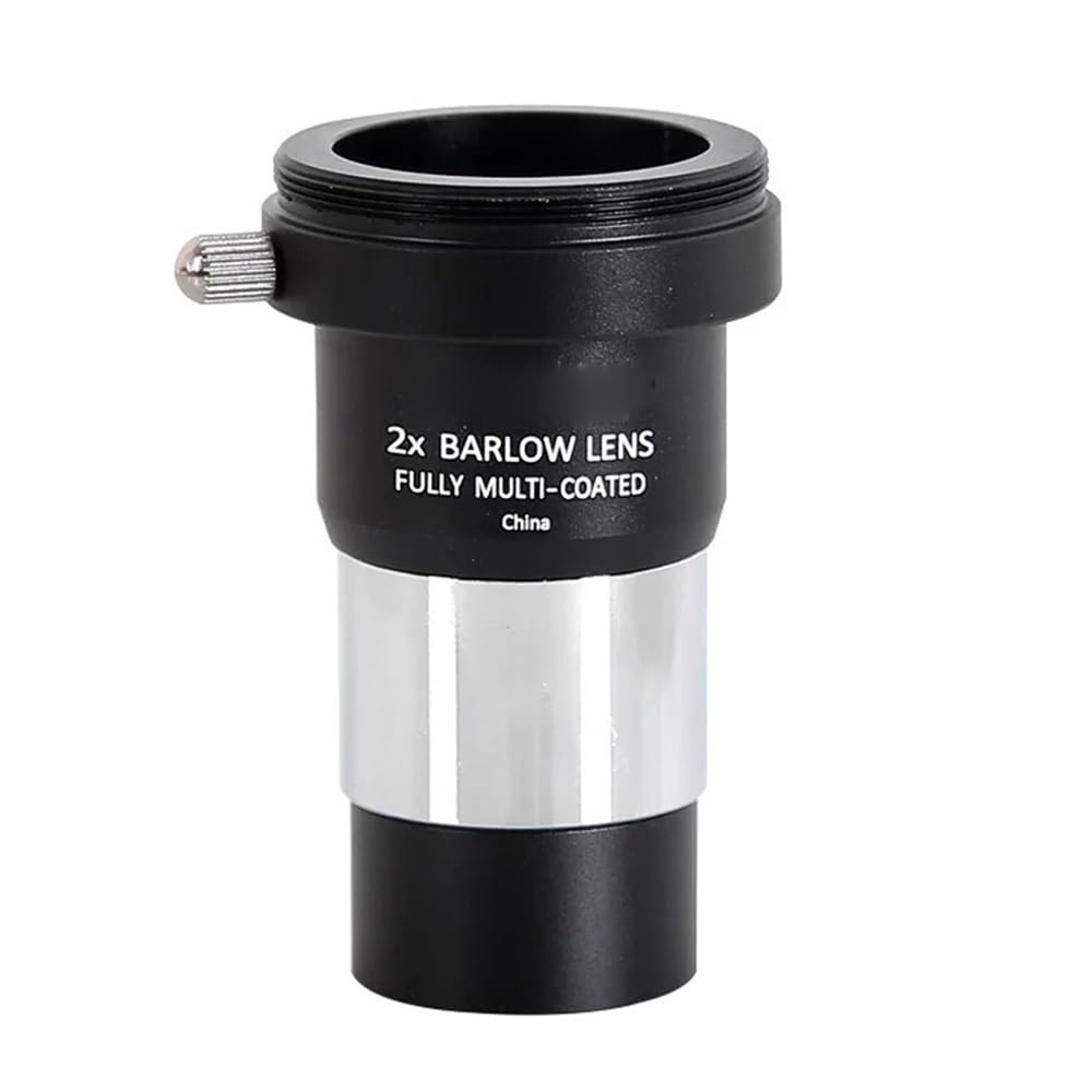 Lente Barlow 2X de metal 1,25 pulgadas con rosca M42 para fotografía lunar 6