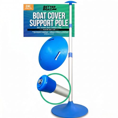 Boat Cover Support Pole Adjustable Twist Lock Snap and Mushroom Tops Included Marine Grade Aluminum for Pontoon Jon Boat Tarp - Better Boat