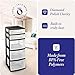 HOMZ 2-Pack Drawer Tower, 5-Tier Clear Plastic Storage Organizer Unit, Black Frame - Multi-Purpose Container Drawers for Bedroom, Bathroom, and Office Organization