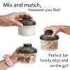 Formula Container to Go Baby Essentials, Stackable Formula Dispenser for Night Feedings, Snacks and More 2 Pack, by KiKo (Black)