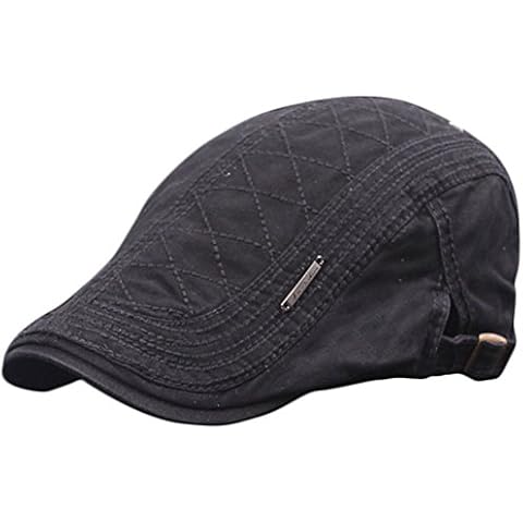 Dosige British Retro, Hats for Men and Women Beret Hat Outdoor, Spring and Summer Beret Hat Of Tourist 55-60cm Black Cover