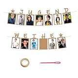 CONTENIDO DEL PAQUETE: Recibirás 13 tarjetas de fotos kraft (tamaño 17x12,5cm, adecuadas para fotos de 6 pulgadas), puntos de pegamento para fotos, 1 pieza de 5 metros de cordel y 1 herramienta para enhebrar para satisfacer tus necesidades de uso del producto.