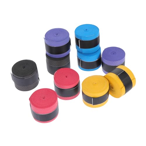 OSOLADY 10Pcs Slip Racket Handle Tape Professional Sweatband Grip for Tennis Badminton Fishing Rods Durable PU Material Breathable and Comfortable Present for Sports Enthusiasts