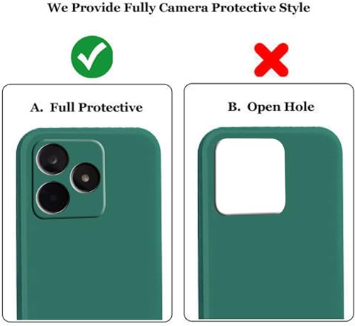 Image of A rtistque Back Cover Case for Realme Narzo N53 with Camera Protection | Shockproof TPU | Stylish Protective Design | Slim Fit | Ultra Matte | Realme Narzo N53 Back Cover - Green