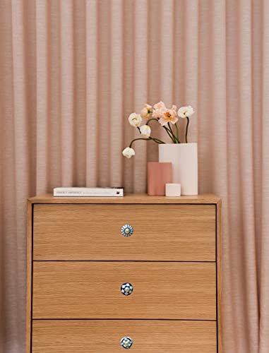 Owlkraft Vintage Set Of 12 Blue Blessing Ceramic Glazed Knobs - Drawer Knobs - Cabinet Pulls - Door Knobs Handle Knobs (Style 2) #TOP2